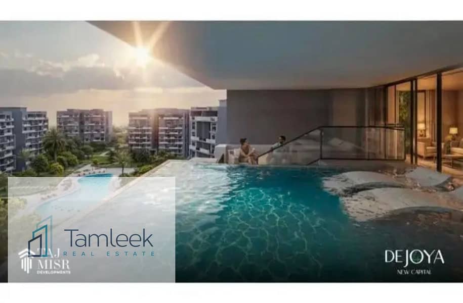 Down payment of 450,000 EGP = Apartment for sale 3 bedrooms fully finishe pool view in the New Administrative Capital (R8) minutes away from New cairo - Ansicht 5