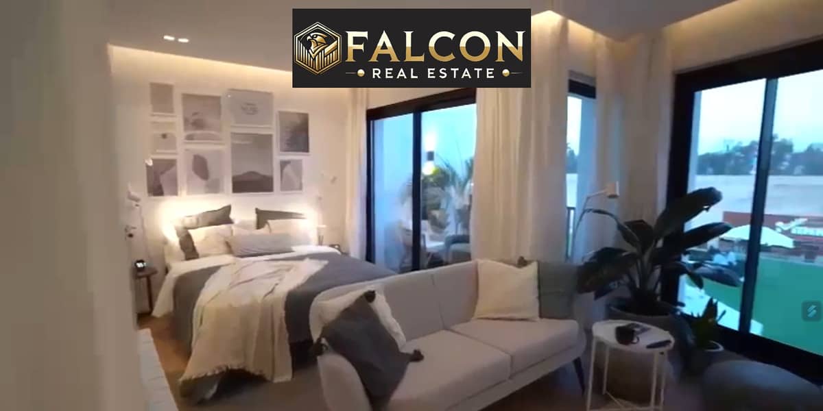 For a quick sale after a 64% discount, a fully finished apartment with a panoramic view of the largest lakes in New Heliopolis, near Cairo Airport, - Meer