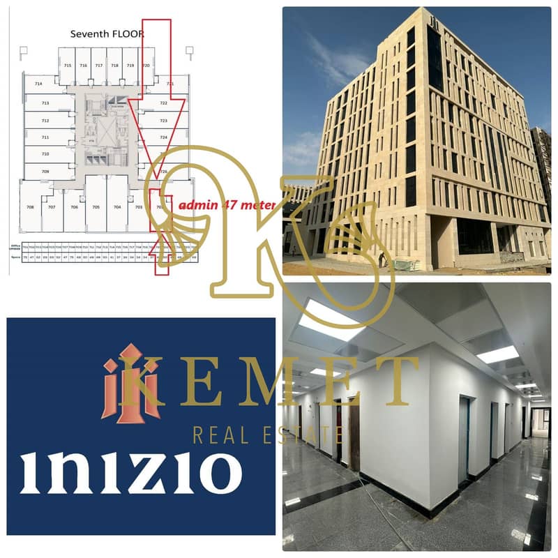 In the heart of the financial district – ready for delivery! An unmissable opportunity at Inizio Mall! An office of 47 square meters with a main facade facing the Central Bank on the seventh floor – with a great view. – pohled 2