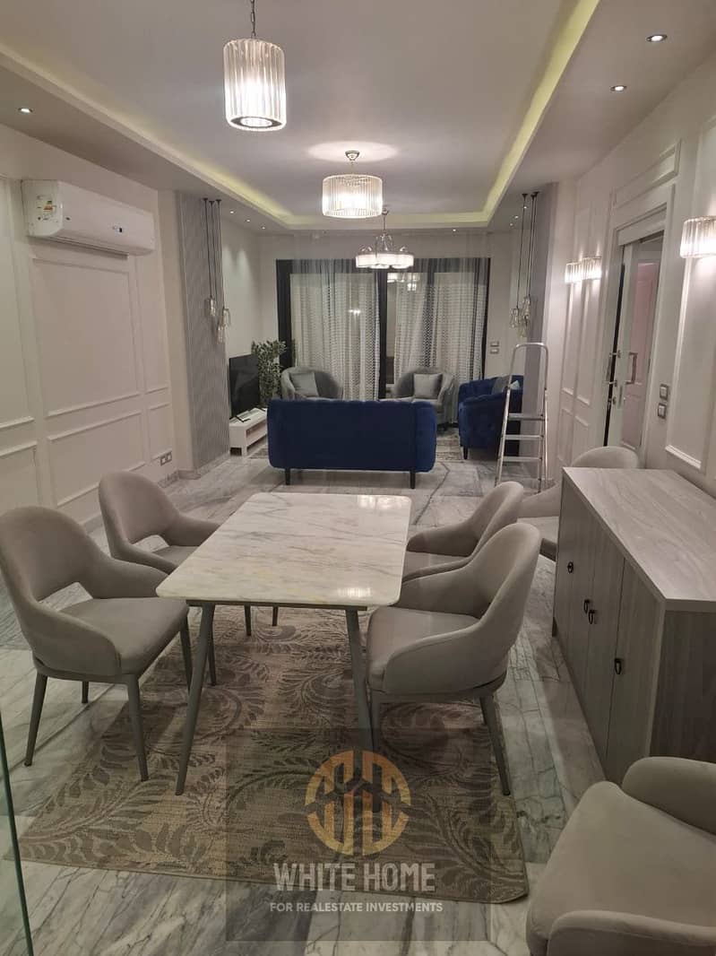 Apartment modern finishing with private Garden for rent fully furnished in Midtown Compound In front of American university New Cairo nearest to pool - Vista 4