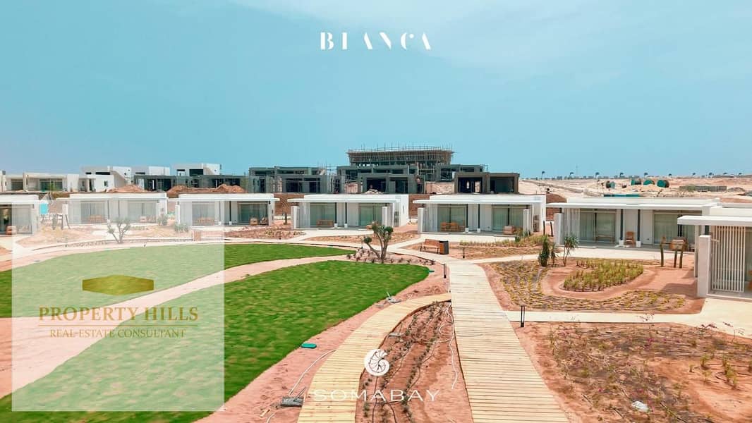 chalet with garden Ground floor for sale 156 sq m in Soma Bay compound near Hurghada Airport Red Sea – pohled 3