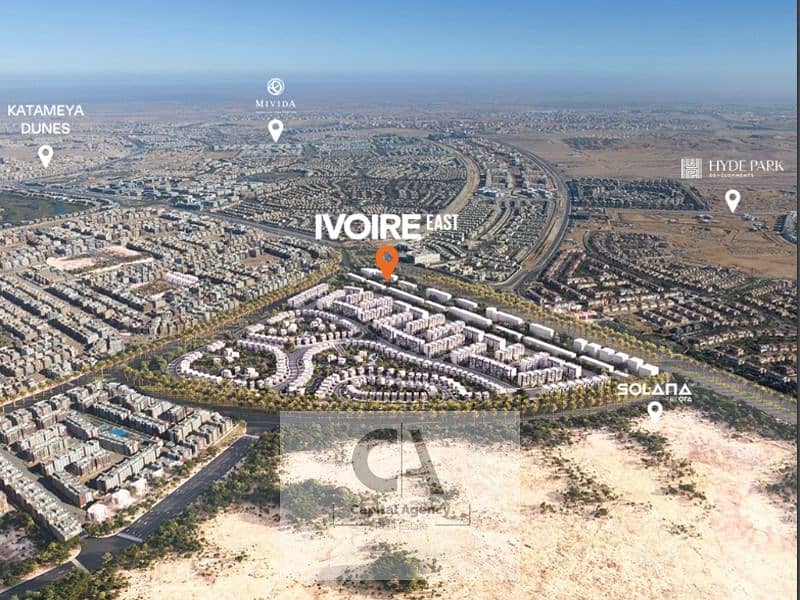 Apartment for sale with a 40% cash discount in Ivoire East Compound Fifth Settlement or with a 5% down payment and installments over 10 years - Mehr