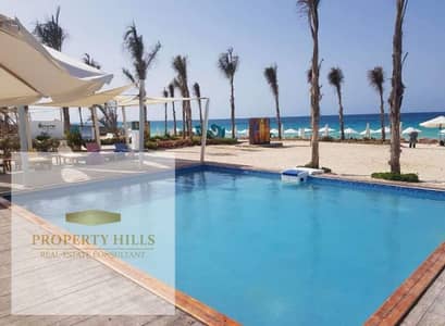 شاليه 2 غرفة نوم للبيع في الساحل الشمالي، مطروح - شالية غرفتين بتقسيط علي 8سنين في الساحل الشمالي متشطب بالتكييفات