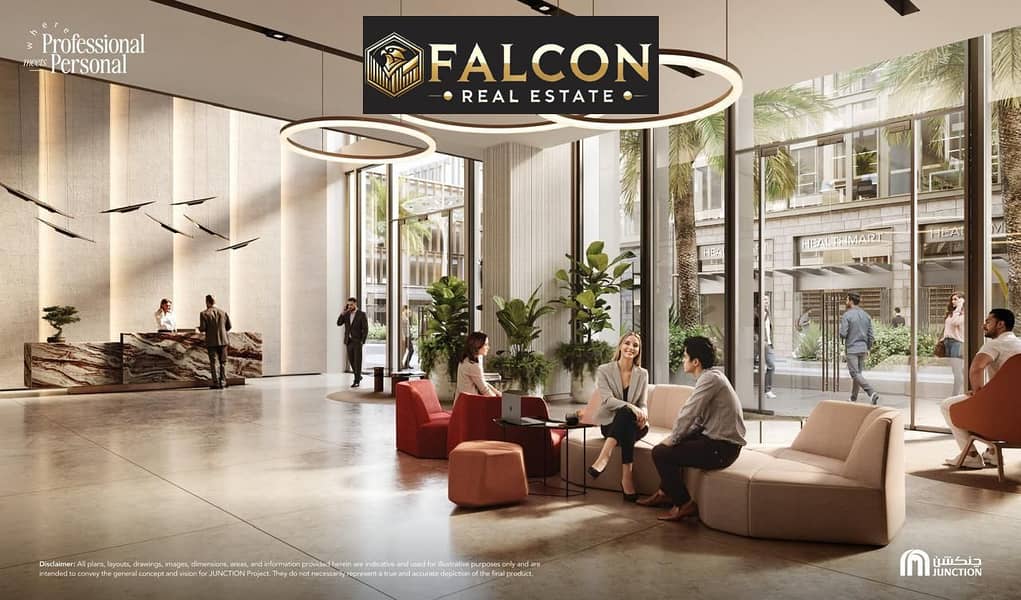 Smart System Fully Finished Adminstrative Office with 1.950. 000 Yearly ROI by Majid Al Futtaim Directly connected to Mall of Egypt, on Al Wahat Road, - Widok 3