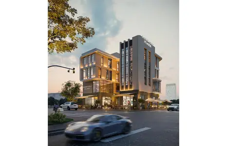 87-m² office for sale at Point 1 Plaza Mall in Sadat City, a prime location in Area 28, with installment payments over 4 years