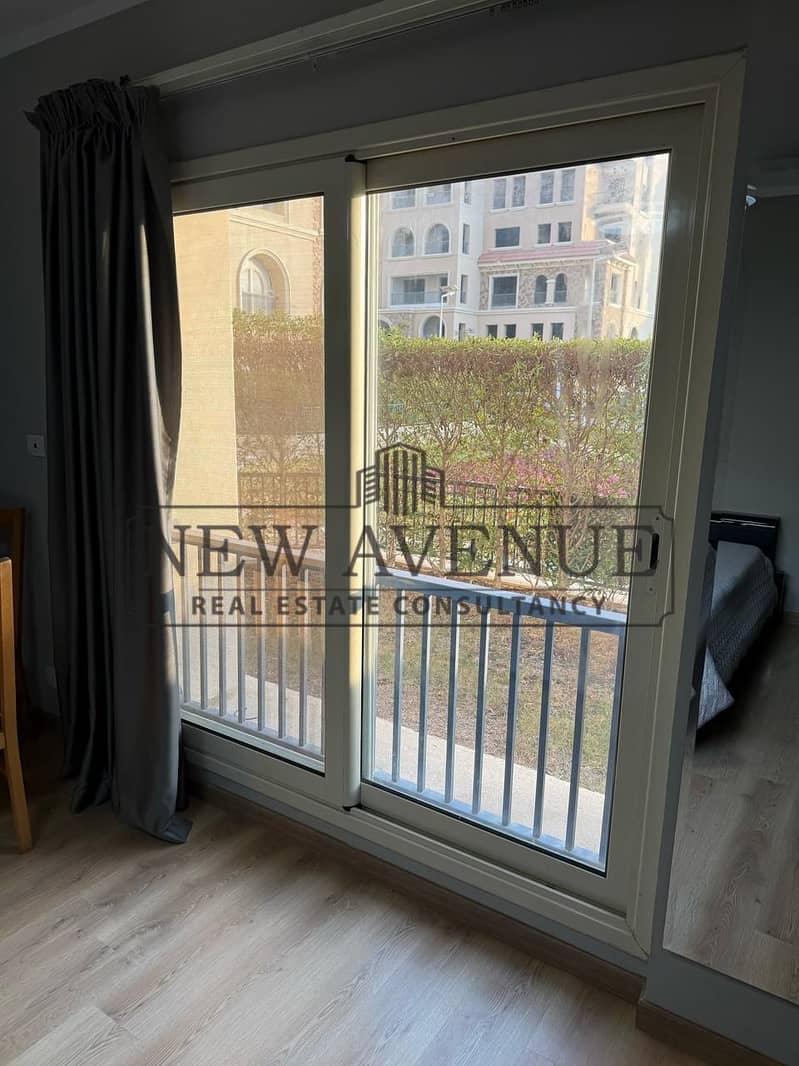 Delivered Garden apartment with Garden in 90 Avenue New Cairo Very prime location fully finished with ACs By TBK - Widok 2