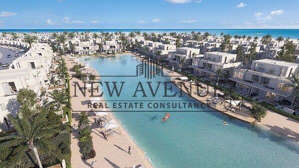 Under Market Price Finished Townhouse directly Sea and Lagoon View at Mar bay Ras Al Hekma compound AL Marasem facing north - Aanzicht 2