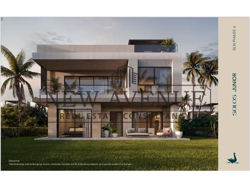 standalone chalet in swan lake north, fully finished with AC’s, view direct on lagoon, bua 170m, 3 bedrooms - Vista 2