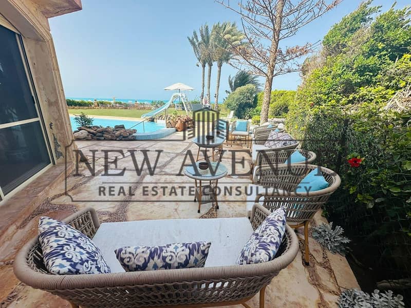 First row sea view palace fully furnished in Marina 5 Lesan el wozara North Coast BUA 750m 6 master bedrooms and 10 bathrooms - Ansicht 5