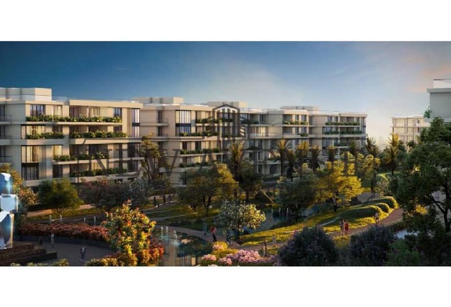 For sale in Blue Tree compound Golden Square New Cairo developed by Sky AD Developments Apartment Second floor with open view - Aanzicht 3