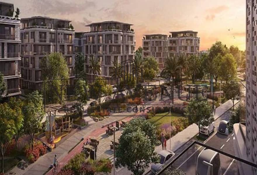For sale in Blue Tree compound Golden Square New Cairo developed by Sky AD Developments Apartment Second floor with open view - Aanzicht 6