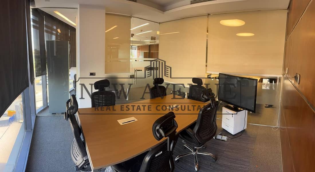 fully finished & furnished office for rent at Polygon Sodic Sheikh Zayed prime location - Fler