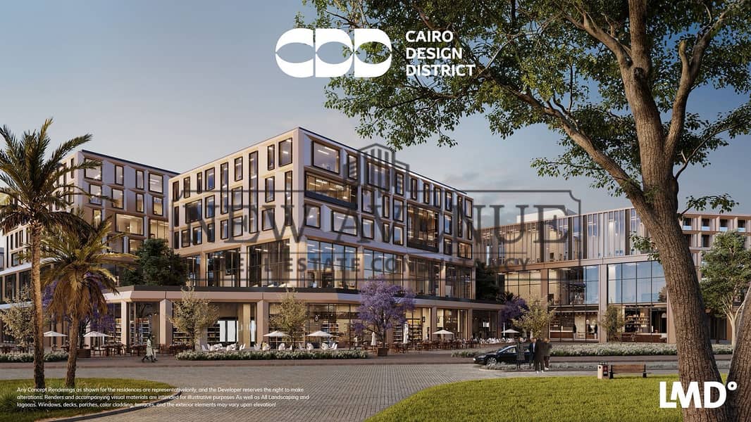 Prime administrative Office 82 sqm with underground Parking for sale at one ninety CDD New Cairo . - Widok 3