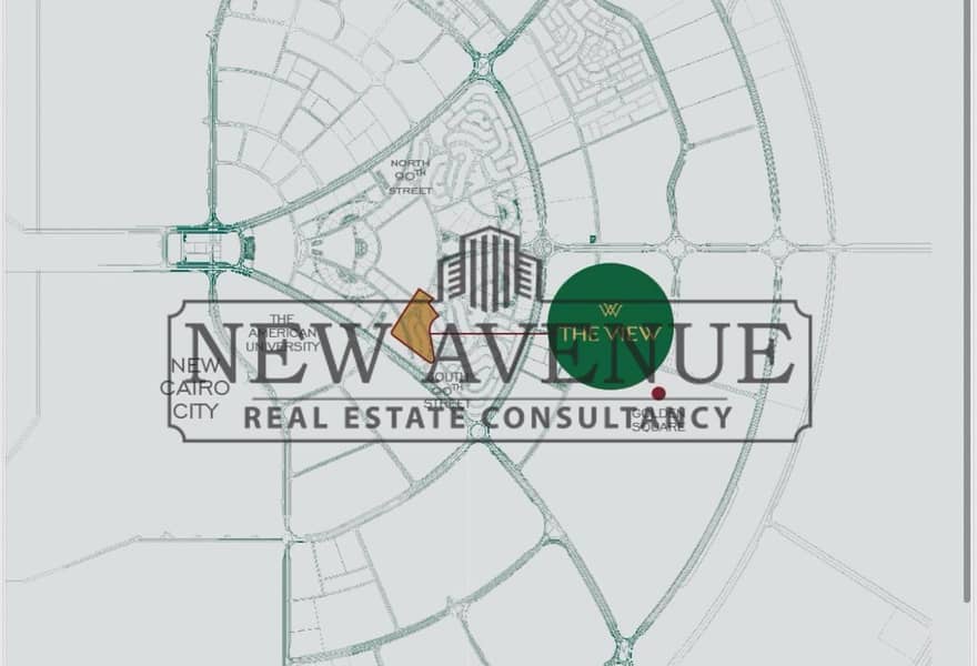 With Installment Office Plaza View For Sale in Waterway The View New Cairo - Altro