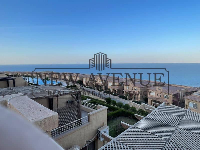 fully furnished chalet sea view prime location 3rd floor at street level full sea view in telal el ain el sokhna – pohled 6