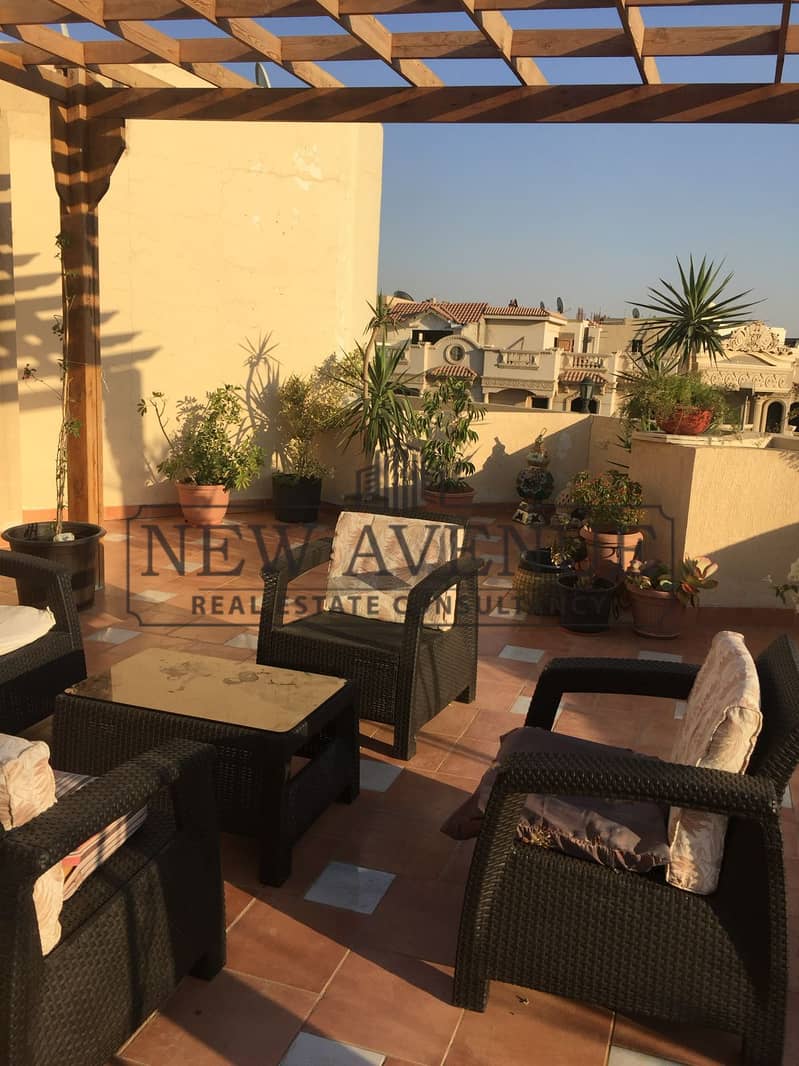 Very prime location open view - double view - overlooking landscape - ready to move and fully finished roof apartment for sale in El Banafseg 7 Villas - Ansicht 5