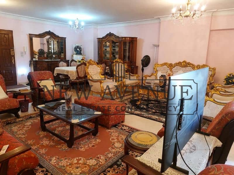 For Sale | Fully furnished apartment in the 8th District – Nasr City, Zakaria Osman Street, in front of Al Wafaa & Al Amal, 4th floor, 200 sqm, 3 bedr – pohled 4