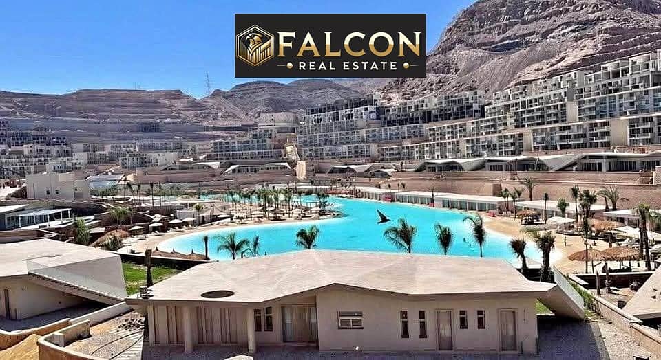 Ground chalet with garden 95 sqm + 102 sqm garden for sale in Monte Galala Ain Sokhna - distinctive sea view near Porto Sokhna, Telal and Blue Blue wi – pohled 2
