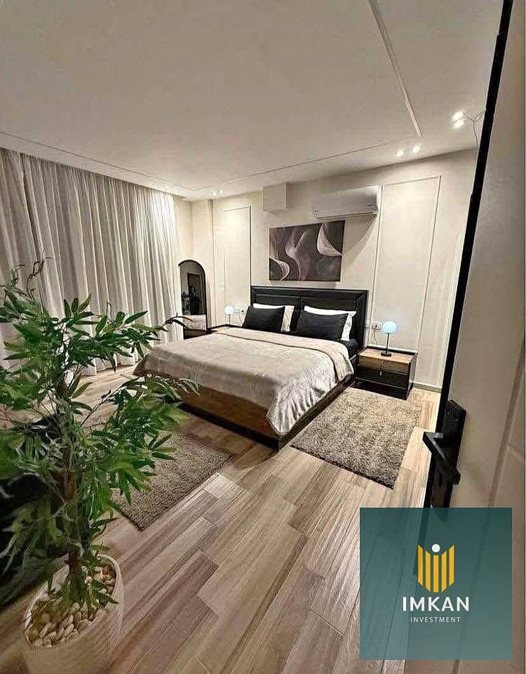 A fully finished, super-lux penthouse with a private swimming pool is for sale in Galleria Moon Valley compound, with installments available. It boast - Vista 6