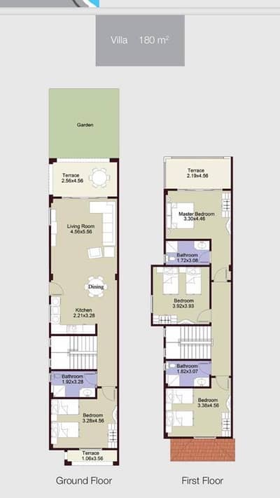 4 Bedroom Twin House for Sale in Ain Sukhna, Suez - la vista gardens لافيستا جاردنز توين هاوس من المالك لقطة
