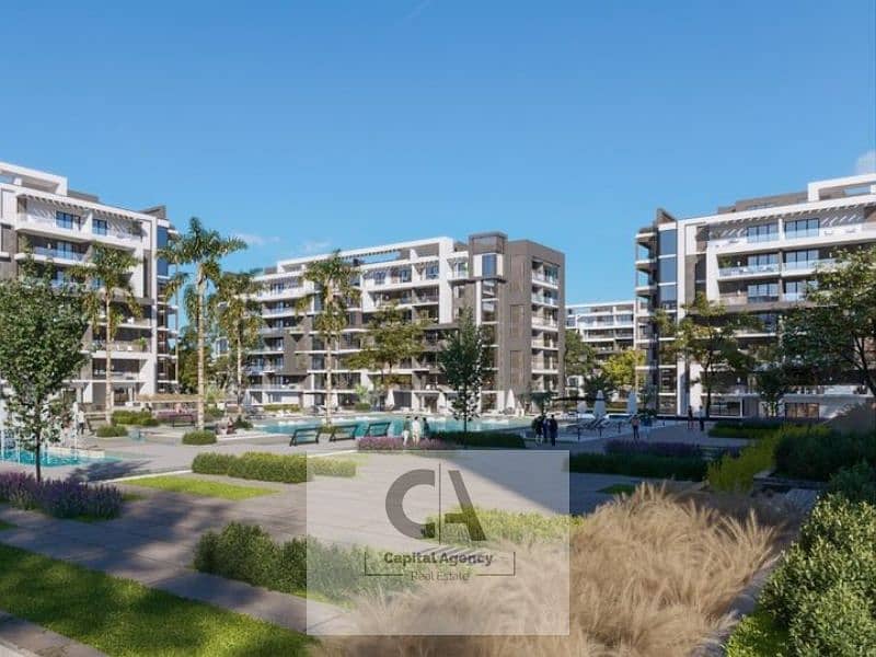 Own an apartment for sale at cash price in the heart of New Cairo's Fifth Settlement in Patio Oro Compound with La Vista. 20% cash discount | Patio Or - Mehr
