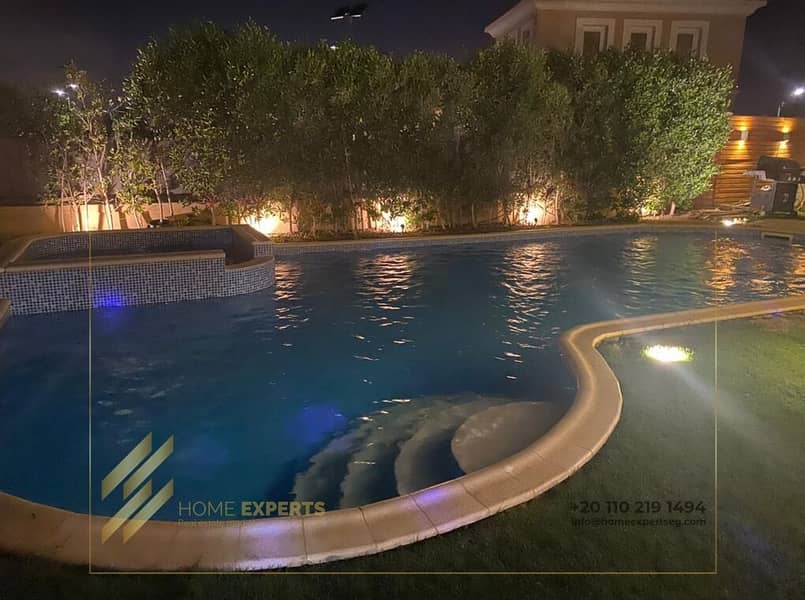 Luxurious furnished Villa with Private Pool For Sale in Katameya Hills _ New Cairo - Widok 4
