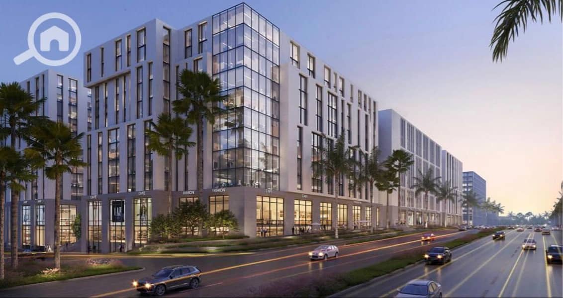 Lowest price for an office directly on the main axis in Sheikh Zayed City, next to Mall of Arabia — Ever West - Vista 2
