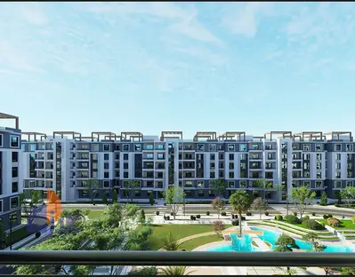 A great deal on an apartment for sale with a view of the landscape and water features, facing north, in New Obour City on the main 70th Axis.
