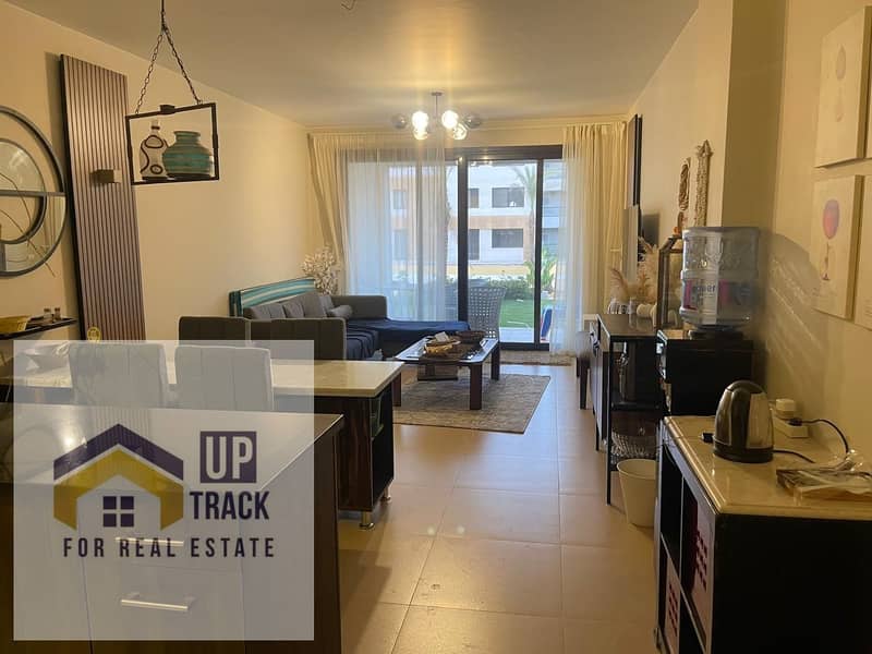 Chalet for rent in Azha Ain Sokhna, ground floor with a garden, lagoon view. - Mehr