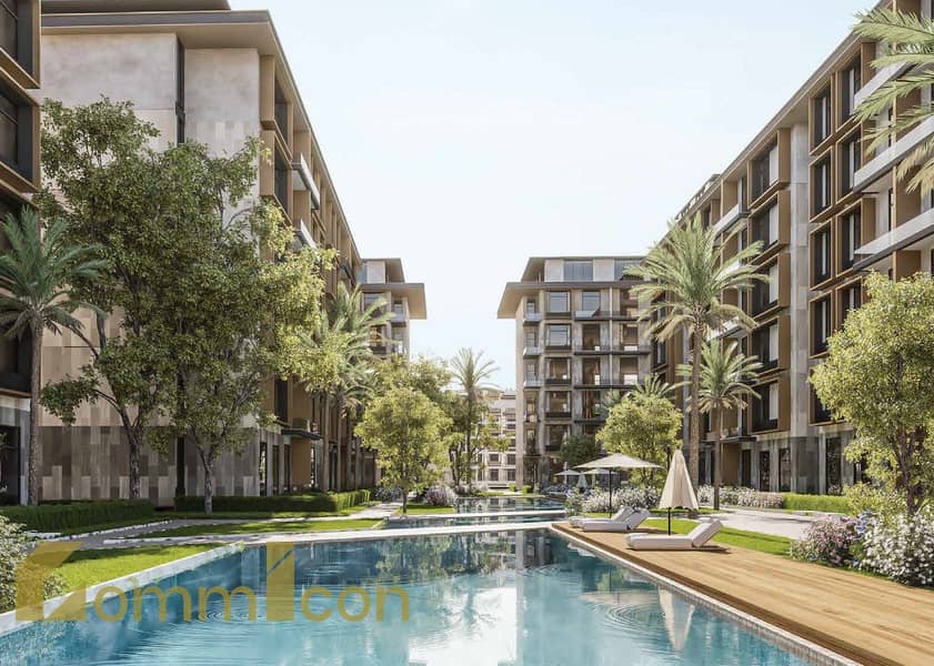 Your ground-floor apartment with a garden for sale in the Jadie Residence compound, in the southern Nineties, in front of Hyde Park – New Cairo. - Vaade 6