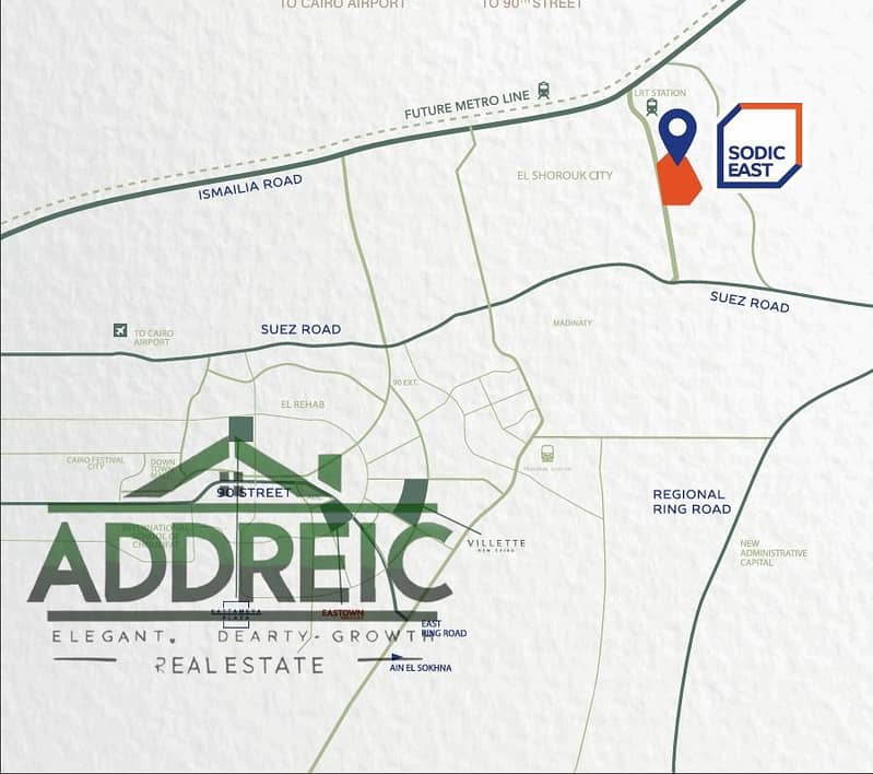 Townhouse 219m² in Sodic East, 3 bedrooms, fully finished, 1.5% down payment and 10-year installments, delivery 2027, a unique opportunity for living - Vista 3