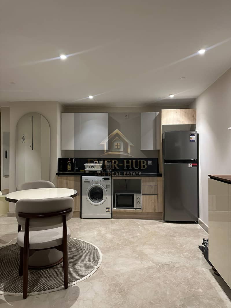 A distinctive furnished studio apartment for rent within Z West – the 20 Towers in Sheikh Zayed, Z West Towers – pohled 3