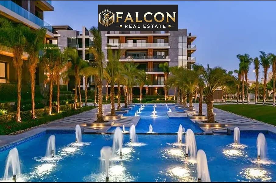 Apt, 3-side view on water feature, amazing view, El Patio Sola from Lavista El Shorouk, near Madinaty, New Cairo, AUC, prime location deal now - Fler