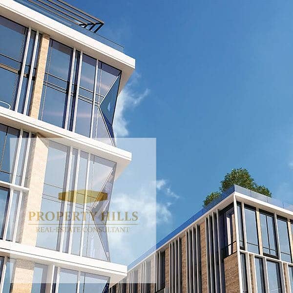 For rent Shop or Clinic 45 sq m fully finished in Cairo Business Plaza Fifth Settlement New Cairo Prime location open view. - Vista 3