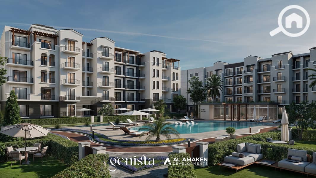 A north-facing apartment for sale at a bargain price in the most prestigious and distinguished compound, facing Al Rabwa, in the heart of Sheikh Zayed - Widok 3
