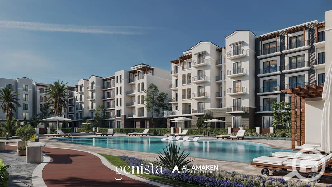 A north-facing apartment for sale at a bargain price in the most prestigious and distinguished compound, facing Al Rabwa, in the heart of Sheikh Zayed - Widok 6