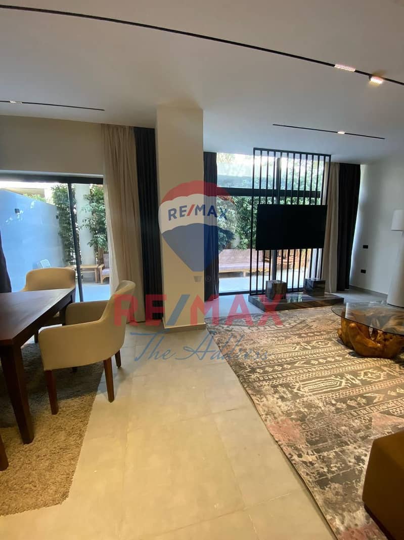 Garden apartment fully finished & fully furnished for rent in Lake View Residence - Mehr