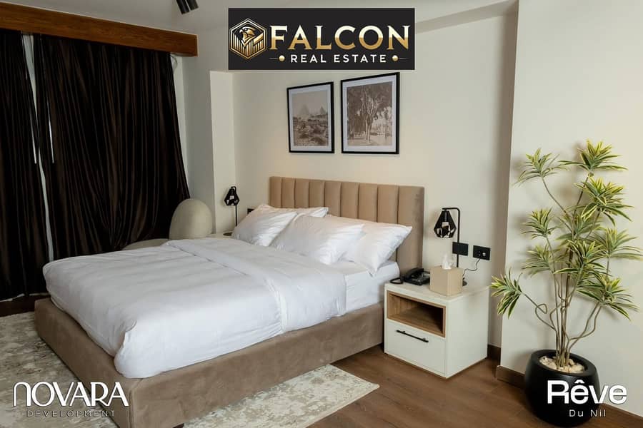 With a 50% down payment and the remainder paid from profits, a first-row hotel suite on the Nile Corniche, ready to move in furnished and equipped + A - Όψη 3