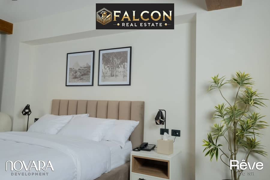With a 50% down payment and the remainder paid from profits, a first-row hotel suite on the Nile Corniche, ready to move in furnished and equipped + A - Όψη 6