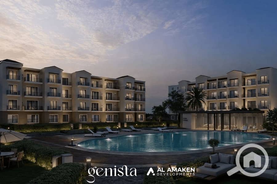 Own a 108 m² apartment in Genista, close to Mall of Arabia and Al Ahly Club, with the lowest down payment and the longest repayment period, near the 2 - Mehr