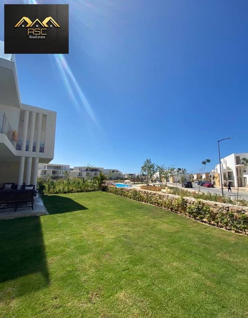 Lowest resale price Penthouse Chalet in Gaia Ras El Hikma - North Coast View of the largest swimming pool In the middle of the village, Second floor - Więcej