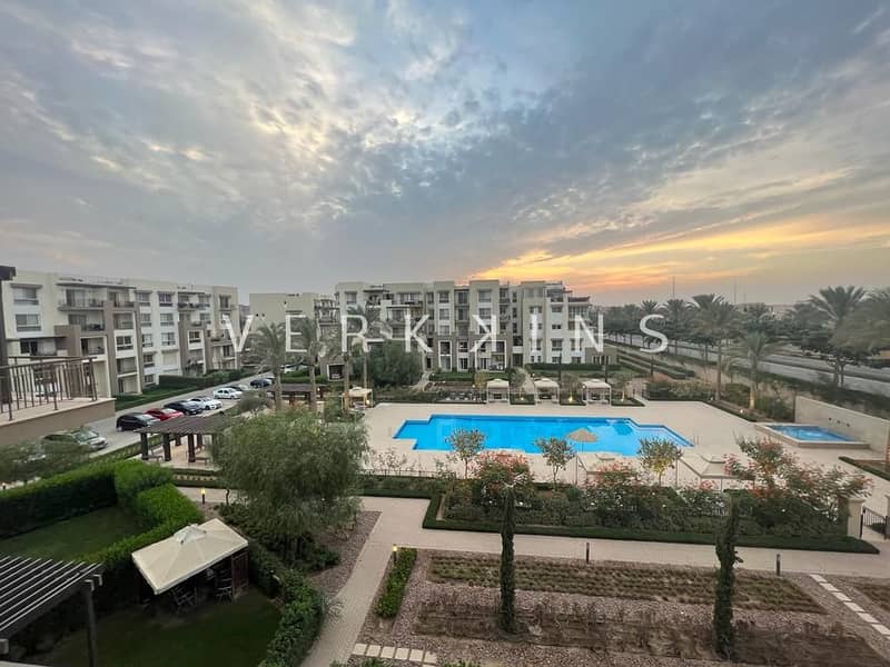 FURNISHED APARTMENT RENT OVERLOOKING POOL DIRECTLY SIERRAS 184 SQM IN UPTOWN CAIRO MOKATTAM - Mehr