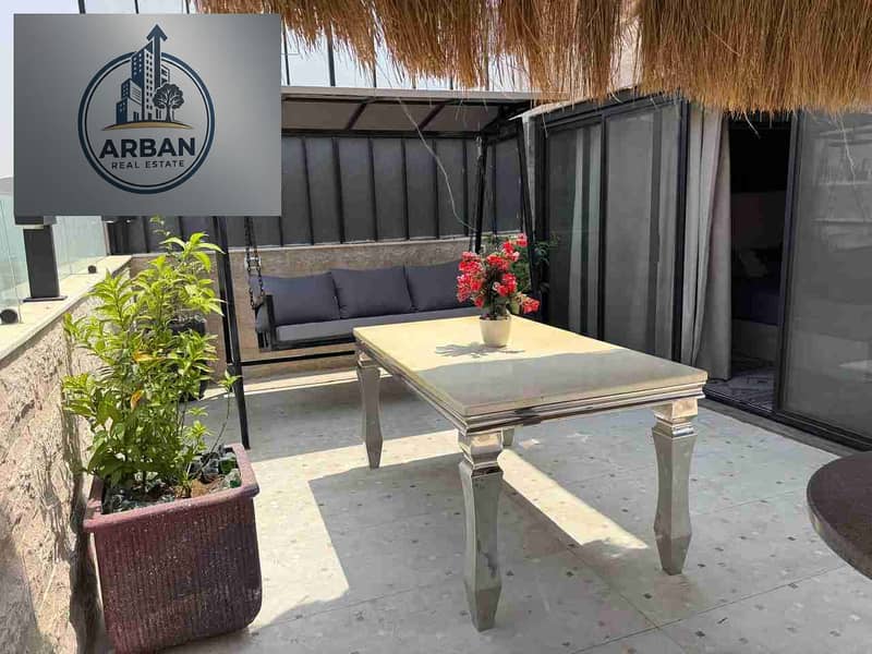 For rent: Furnished hotel-style penthouse apartment with a small pool in Zahraa El Maadi, within the Rehana Avenue compound. Excellent location, close to all services, restaurants, international brands, and main roads. - Bild 4