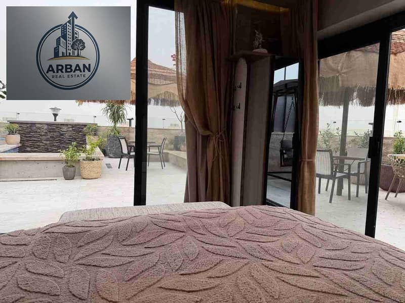For rent: Furnished hotel-style penthouse apartment with a small pool in Zahraa El Maadi, within the Rehana Avenue compound. Excellent location, close to all services, restaurants, international brands, and main roads. - Bild 5