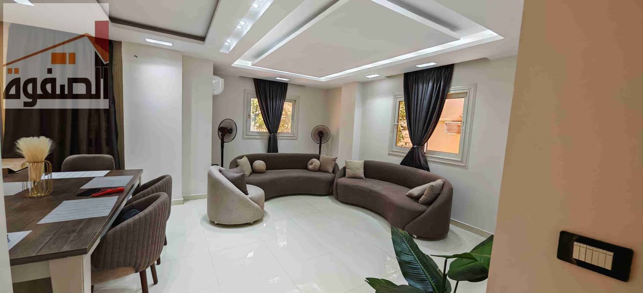 Furnished apartment for rent, first occupancy, consisting of 3 rooms, a reception, and 2 bathrooms, close to Mall 50 and KFC. - Bild 3