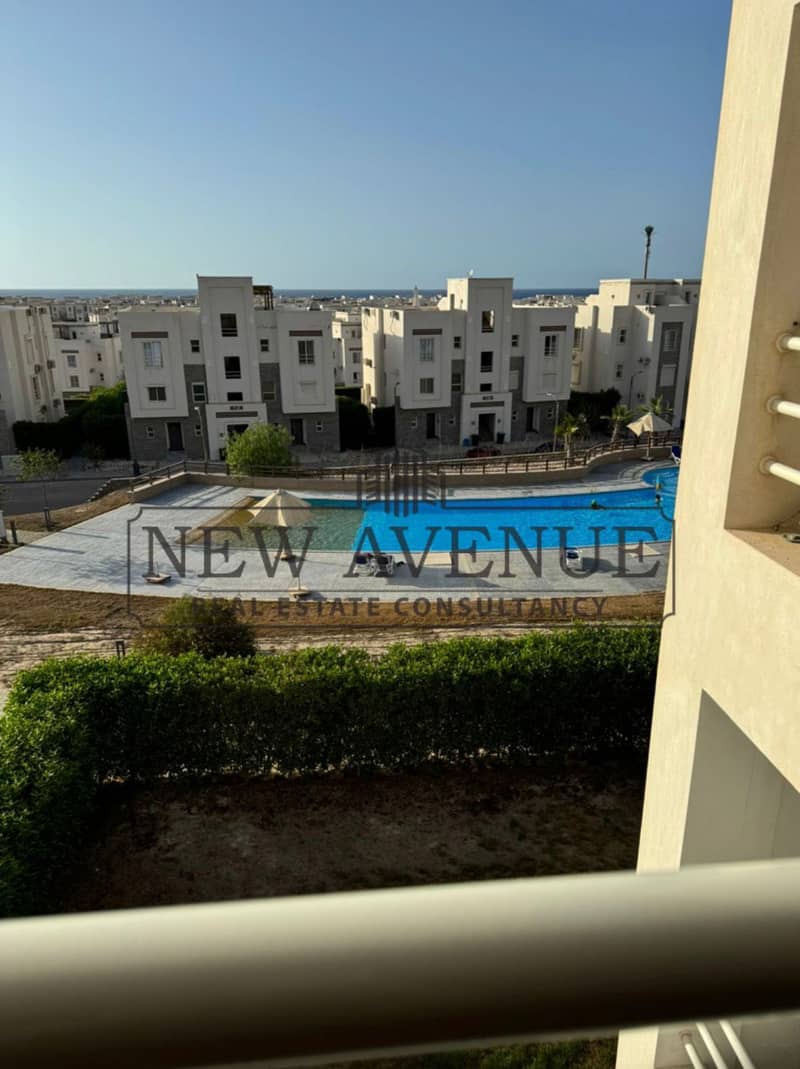 Penthouse in Amwaj - North Coast Sea and pool view fully furnished with ACs Bahry 3 bedrooms (1 master room) and 2 bathrooms and ready to move - Więcej
