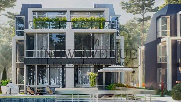 Twin house Villa Overlooking Lagoon View Constructed at Bloomfields Mostakbal City with Installments - Ansicht 3