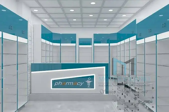 The strongest investment opportunity, a pharmacy for sale next to a hospital, with a discount of 4 million EGP and payment facilities over 10 years with only a 10% down payment.