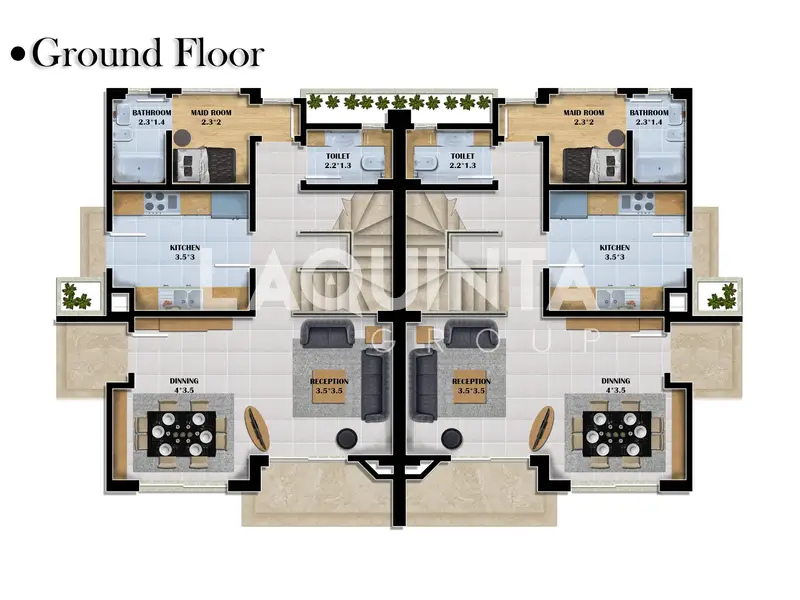 Twin House Villa 235m with Private Garden Fully finshed at La Quinta Heights – Near Senzo Mall and sahl hashesh in New Hurghada – pohled 3