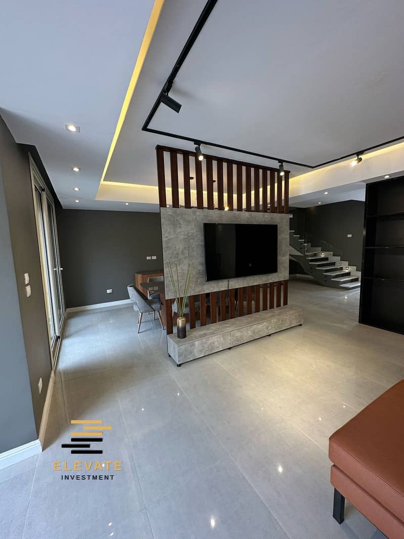 townhouse 400m furnished for rent at la terra compound new cairo super lux finished - Widok 2